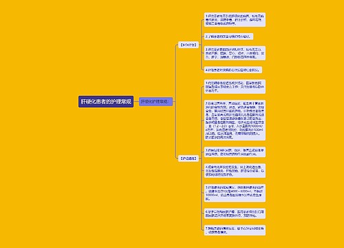 肝硬化患者的护理常规