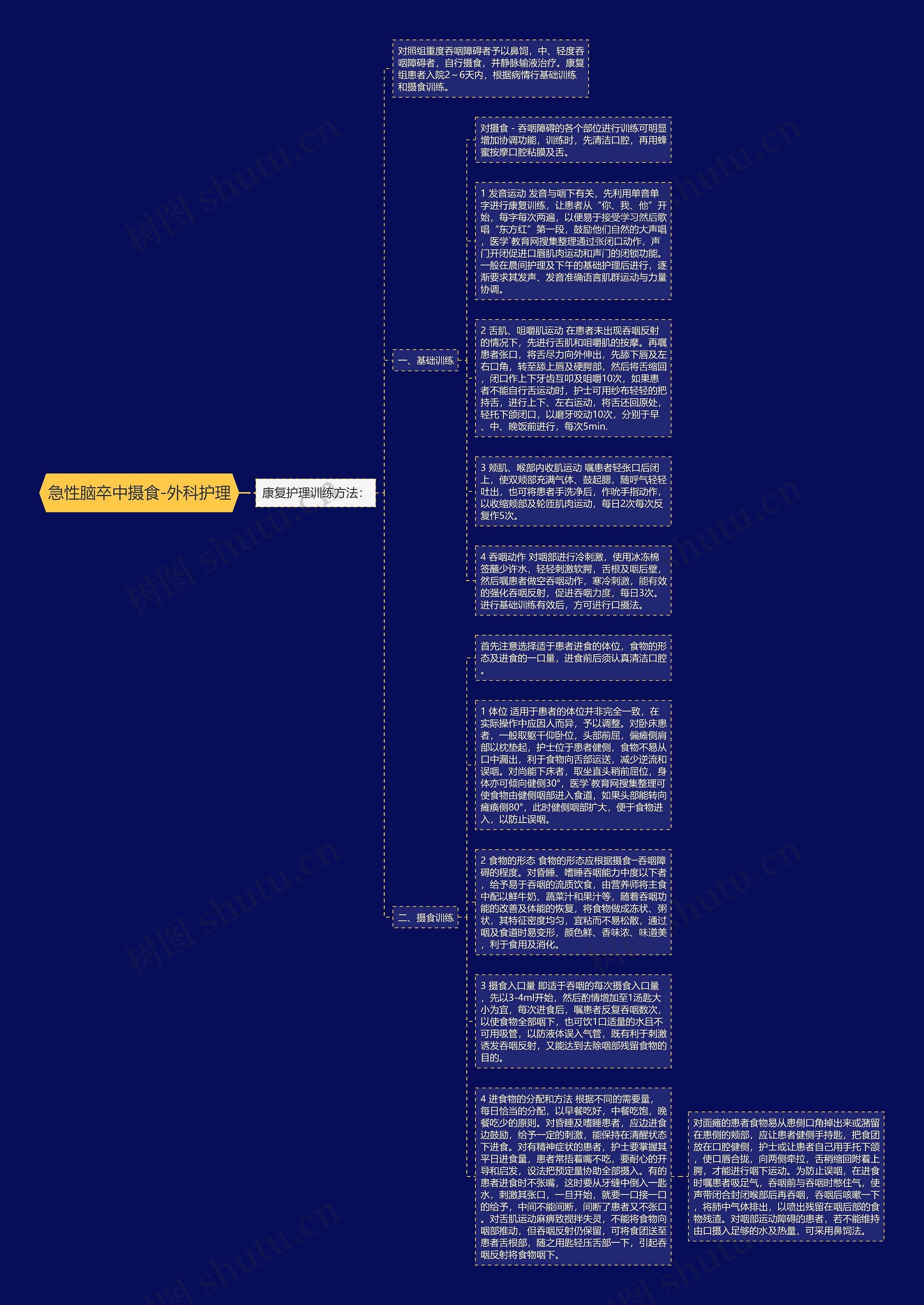 急性脑卒中摄食-外科护理思维导图
