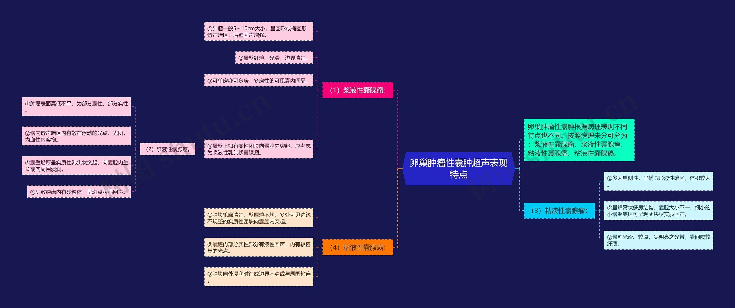 卵巢肿瘤性囊肿超声表现特点