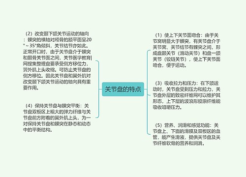 关节盘的特点