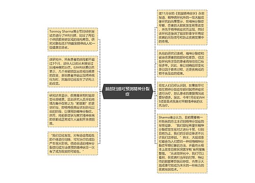 脑部扫描可预测精神分裂症