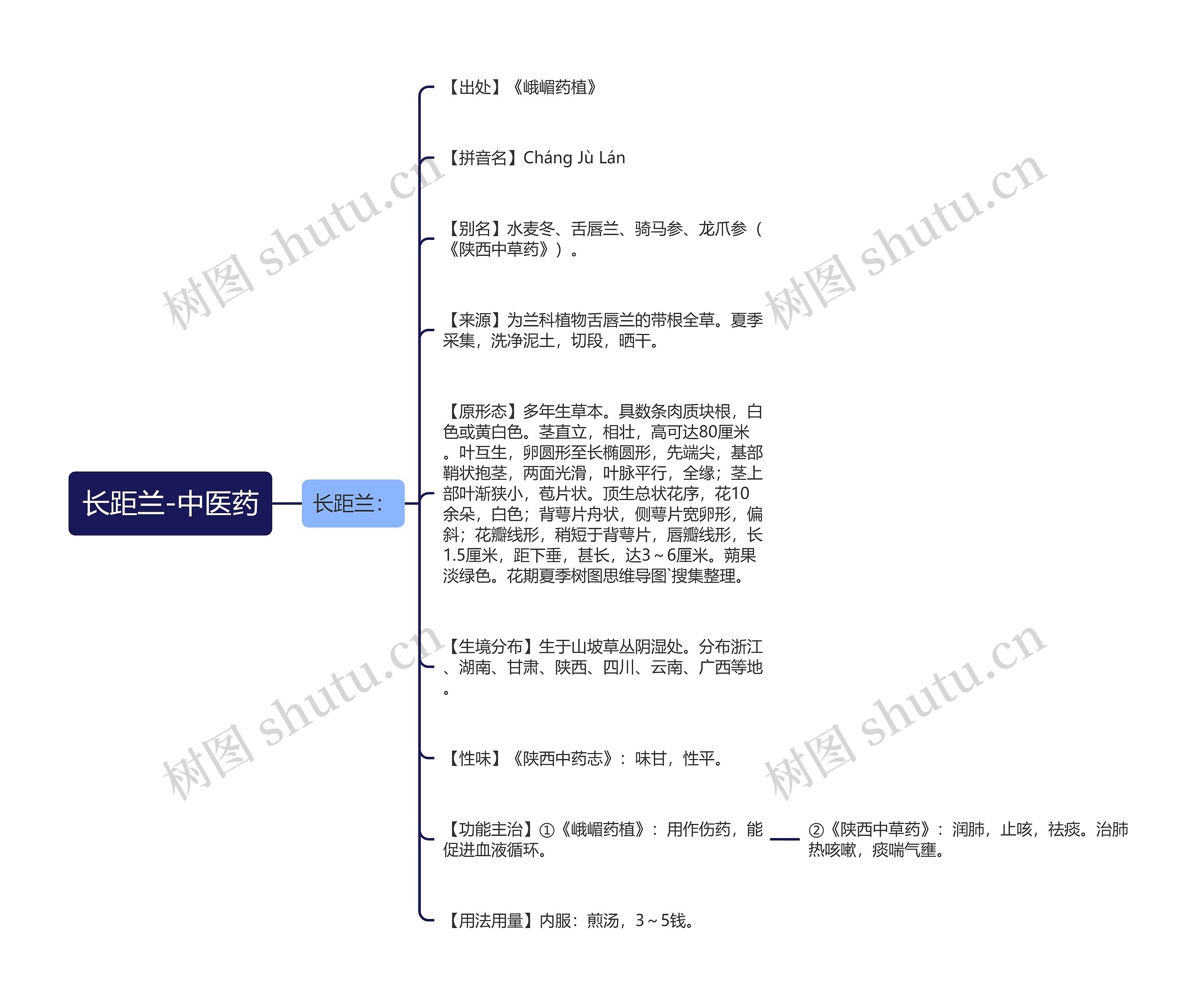 长距兰-中医药思维导图