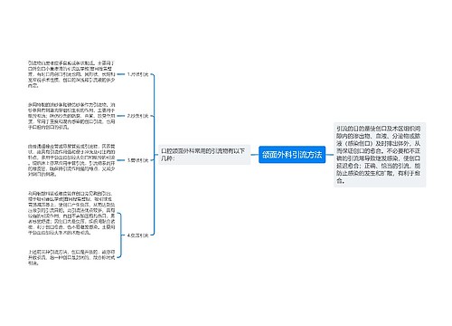 颌面外科引流方法