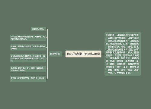 信石的功能主治|用法用量