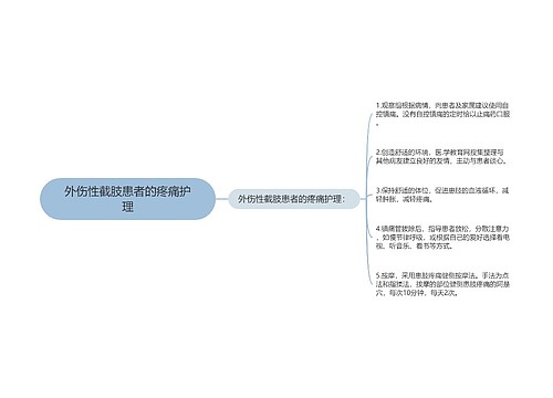 外伤性截肢患者的疼痛护理