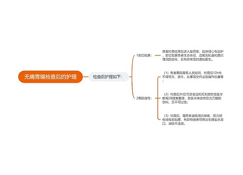 无痛胃镜检查后的护理