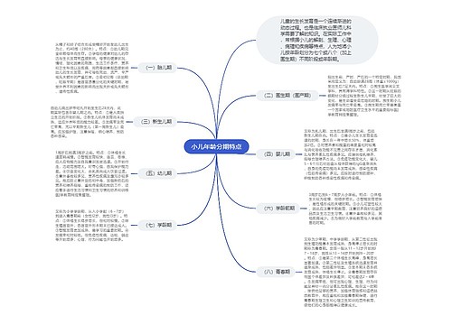 小儿年龄分期特点