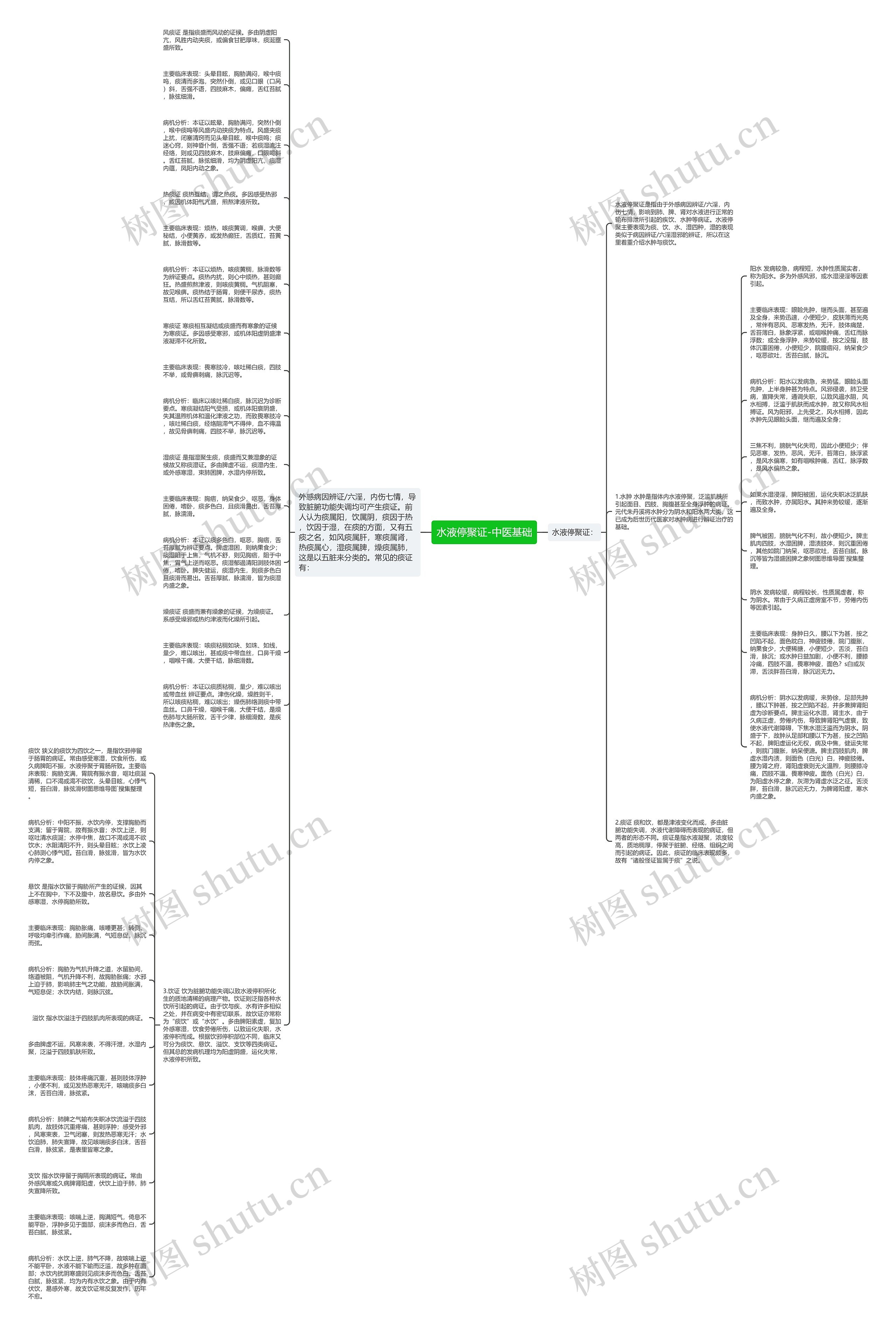 水液停聚证-中医基础思维导图