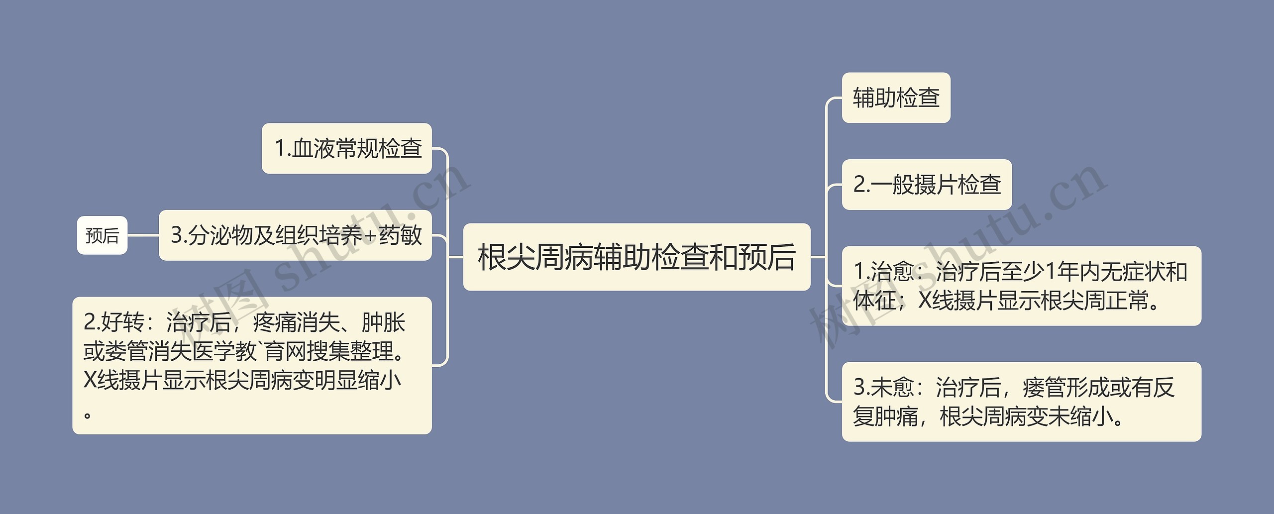 根尖周病辅助检查和预后思维导图