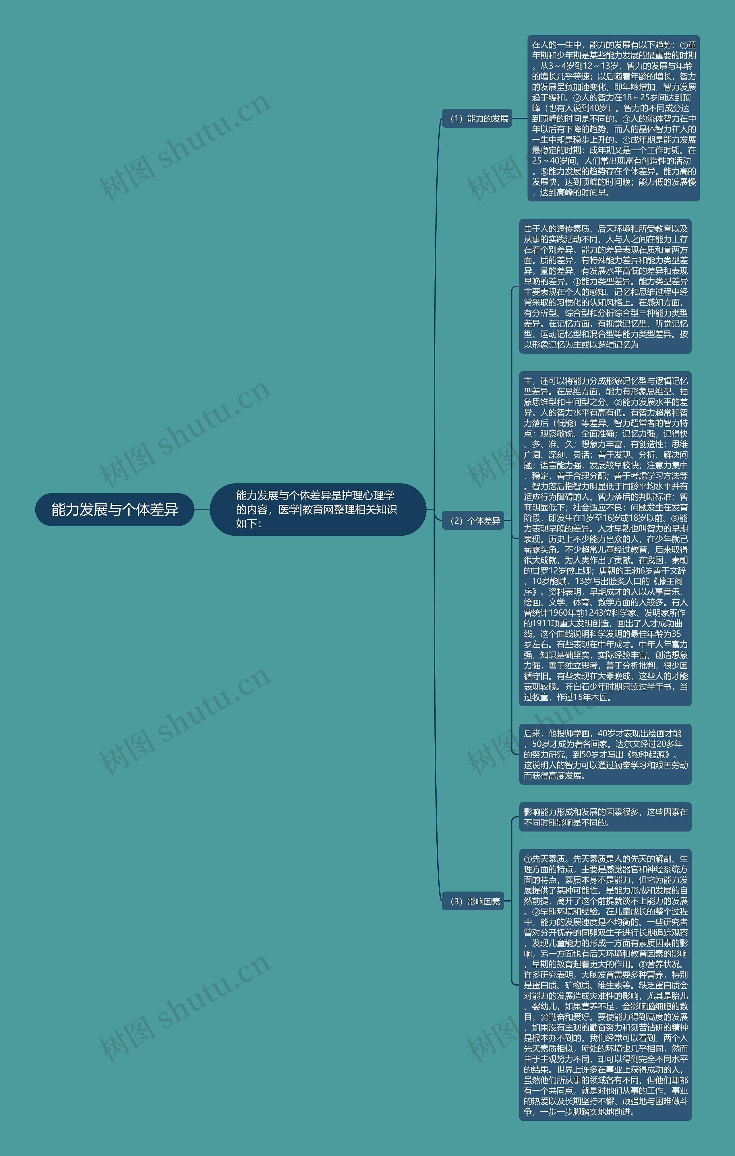 能力发展与个体差异思维导图