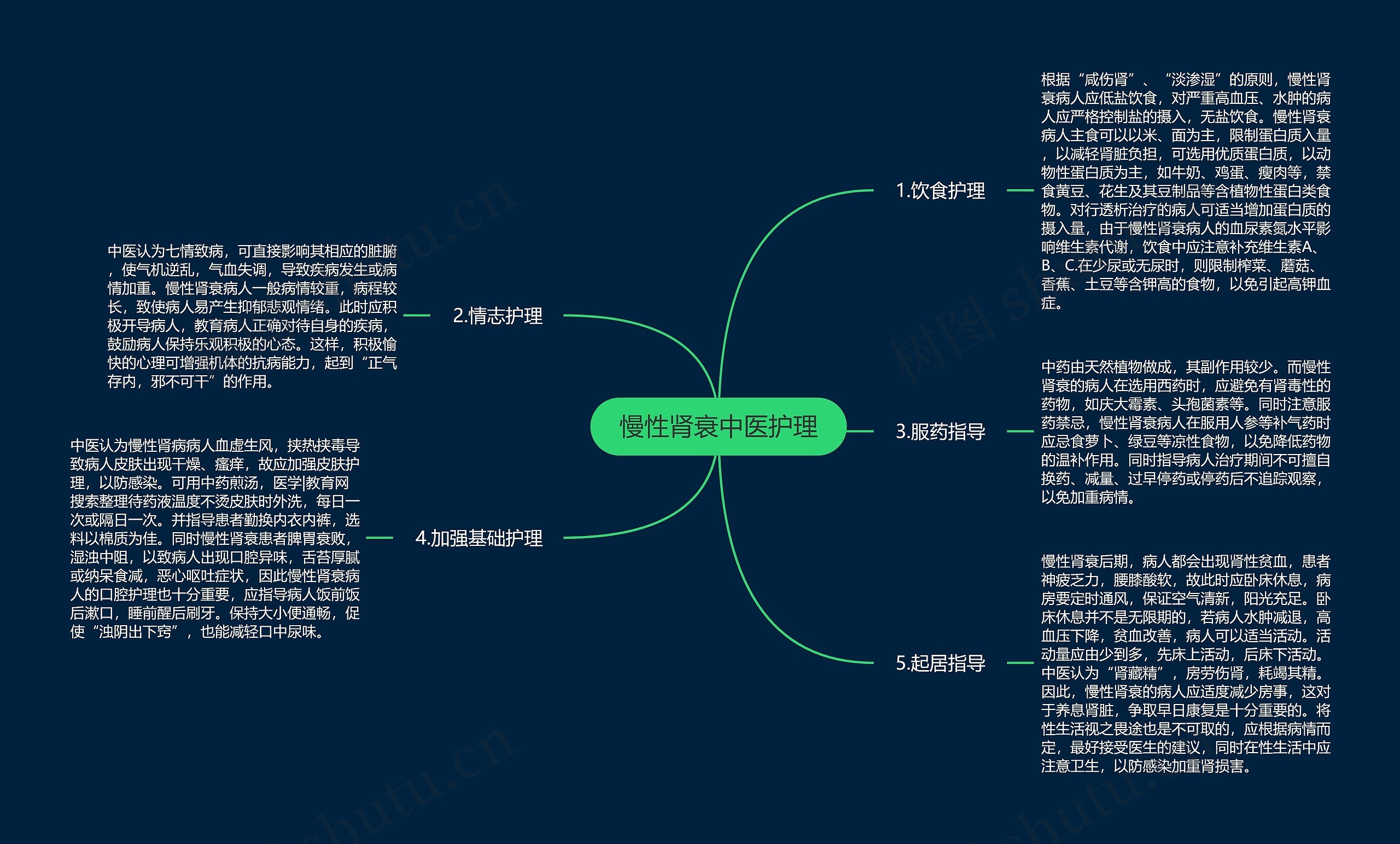 慢性肾衰中医护理思维导图