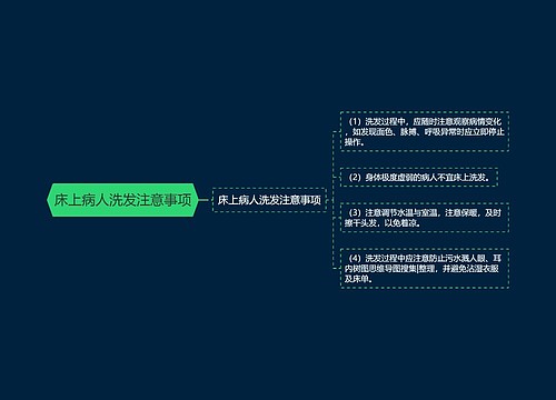 床上病人洗发注意事项