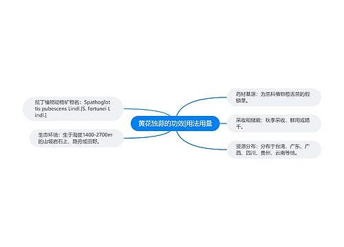 黄花独蒜的功效|用法用量