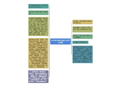 条叶垂头菊的功能主治|用法用量