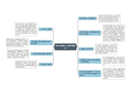 老年住院病人心理护理要点