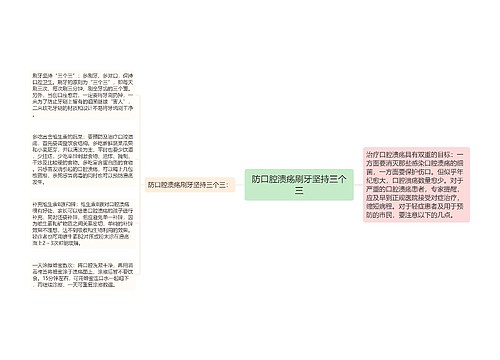 防口腔溃疡刷牙坚持三个三