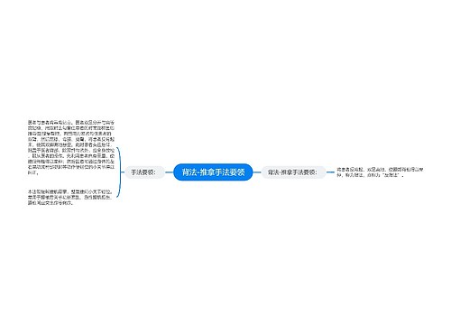 背法-推拿手法要领