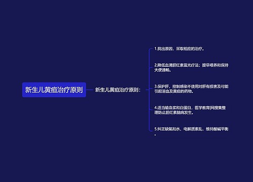 新生儿黄疸治疗原则