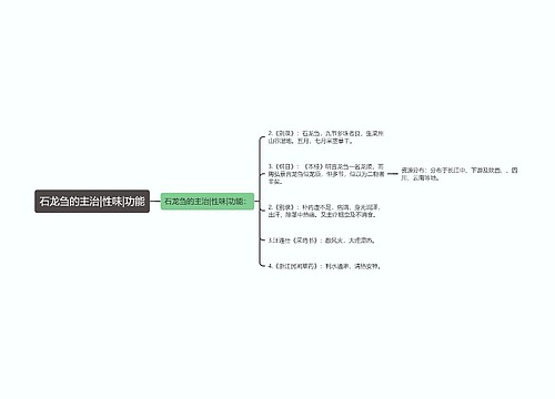 石龙刍的主治|性味|功能