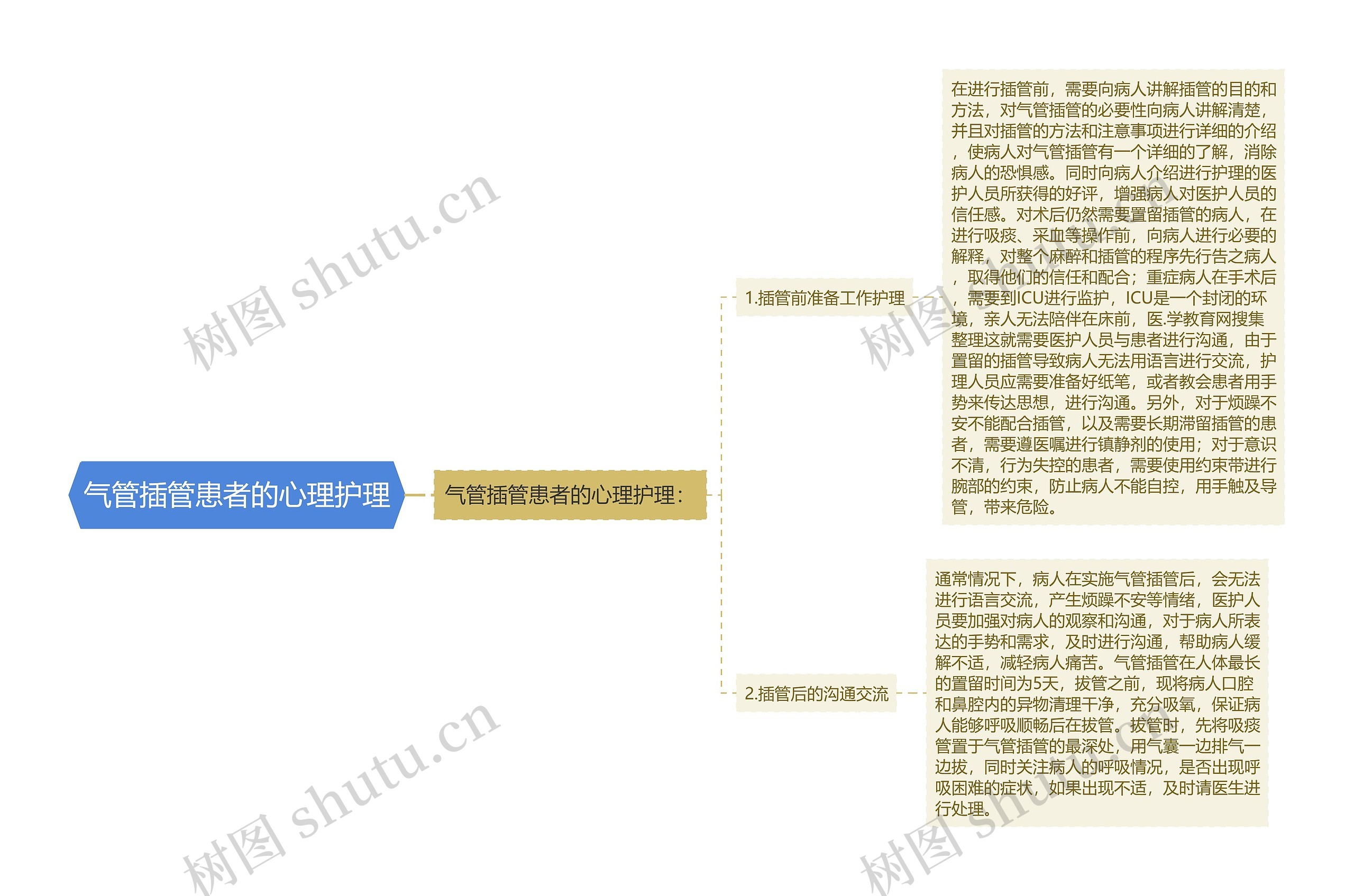 气管插管患者的心理护理思维导图