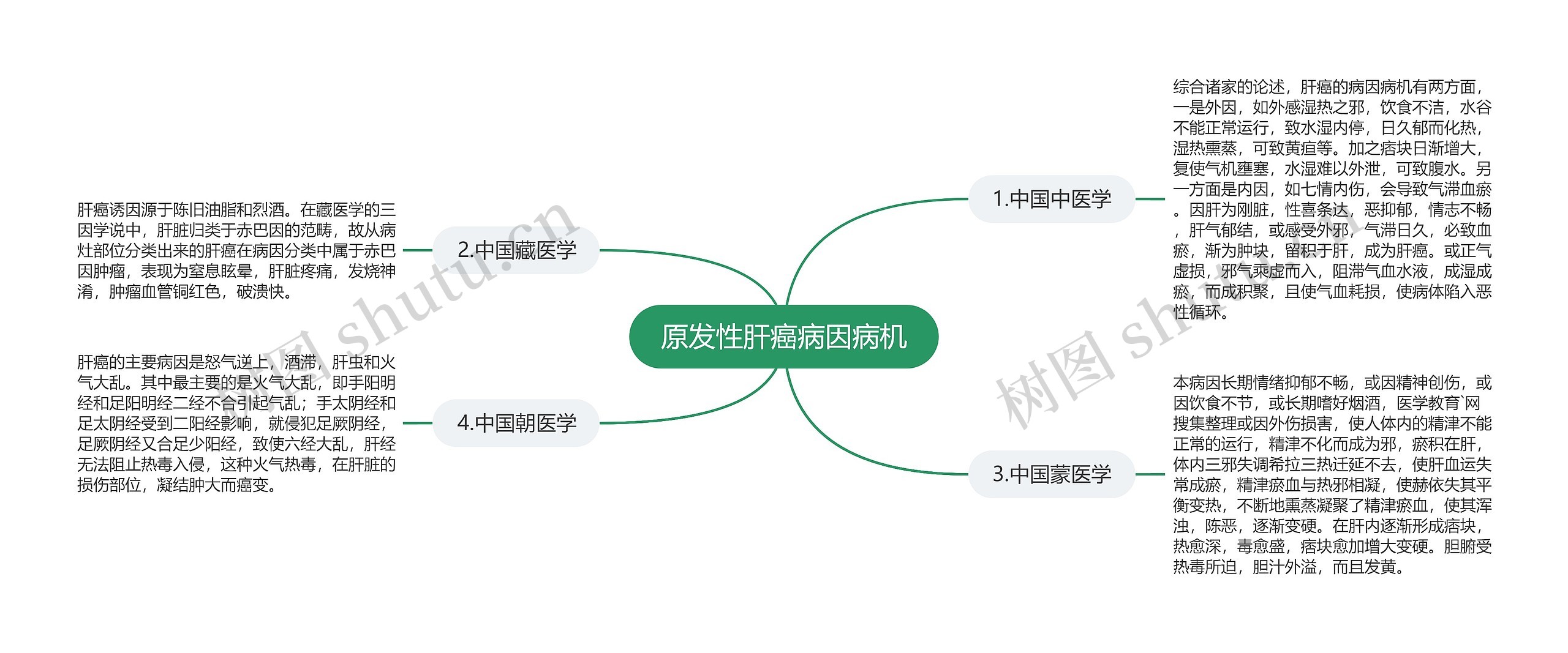 原发性肝癌病因病机思维导图