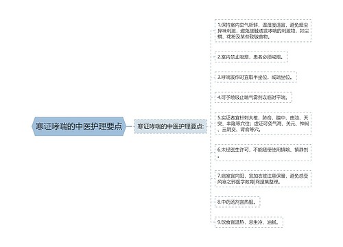 寒证哮喘的中医护理要点