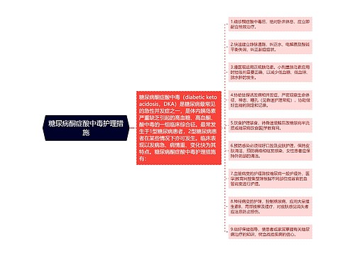 糖尿病酮症酸中毒护理措施