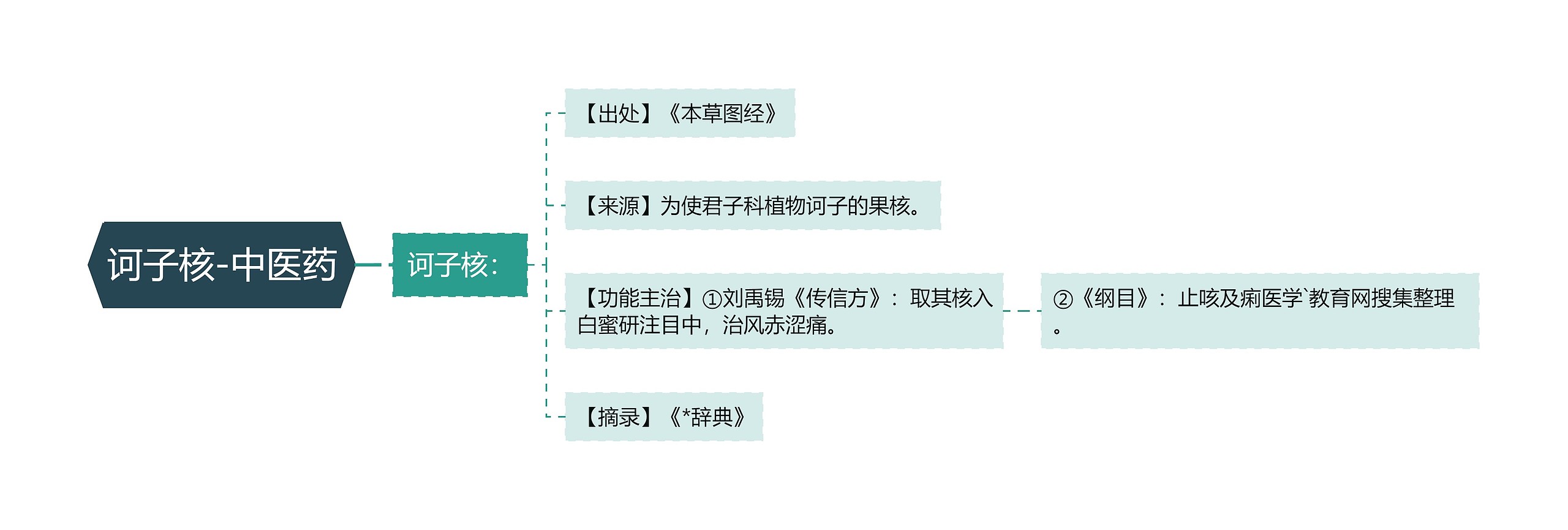 诃子核-中医药思维导图