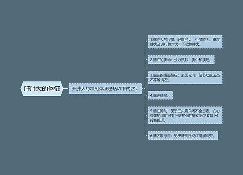 肝肿大的体征