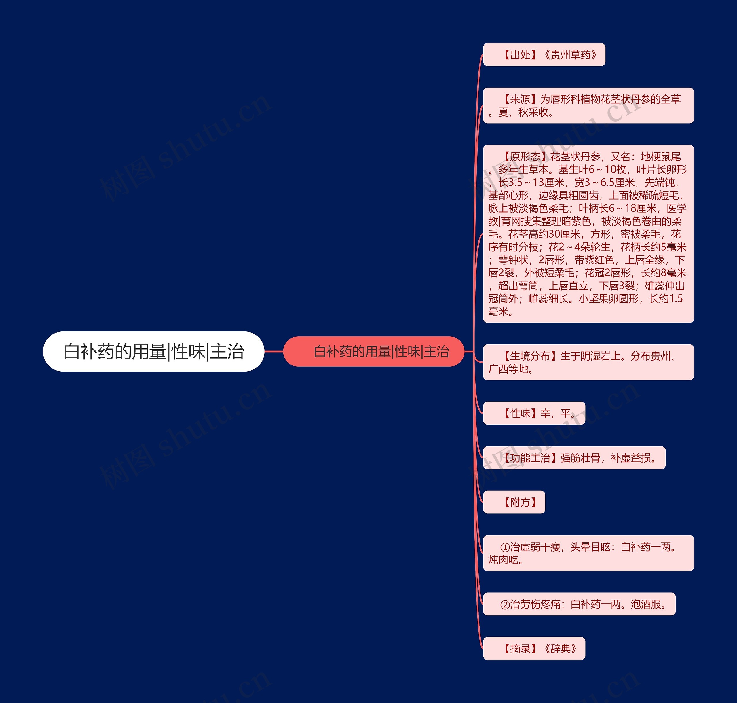 白补药的用量|性味|主治