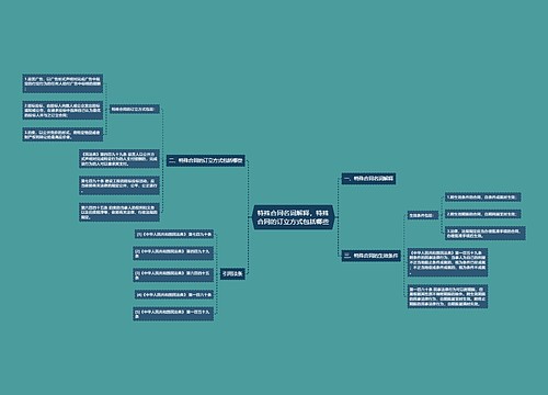 特殊合同名词解释，特殊合同的订立方式包括哪些
