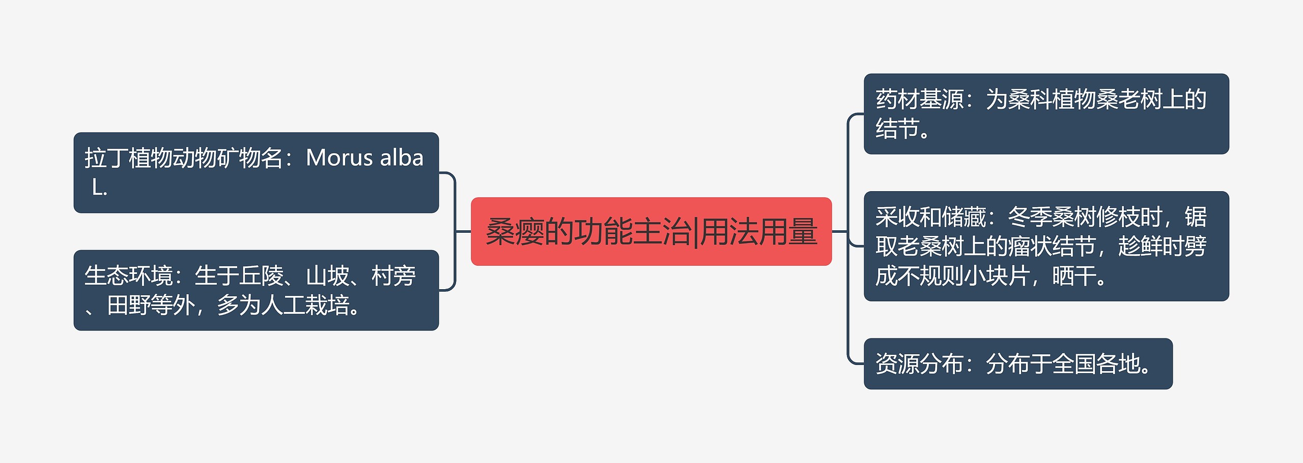 桑瘿的功能主治|用法用量思维导图