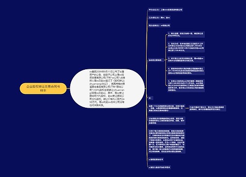 企业股权转让交易合同书样本