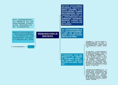 领取遗失物应付拾得人保管费引发争议