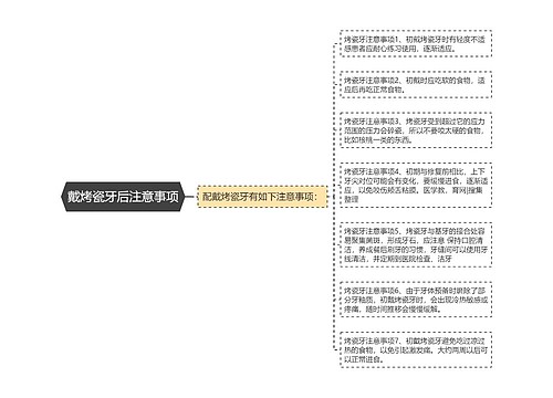 戴烤瓷牙后注意事项