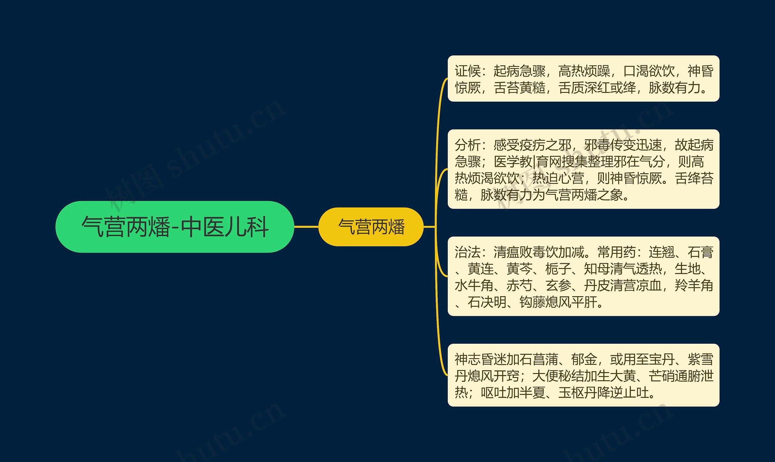 气营两燔-中医儿科思维导图