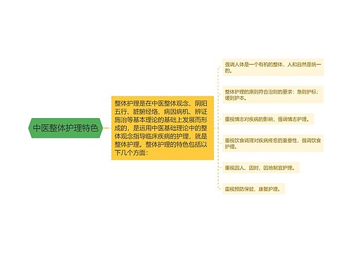 中医整体护理特色