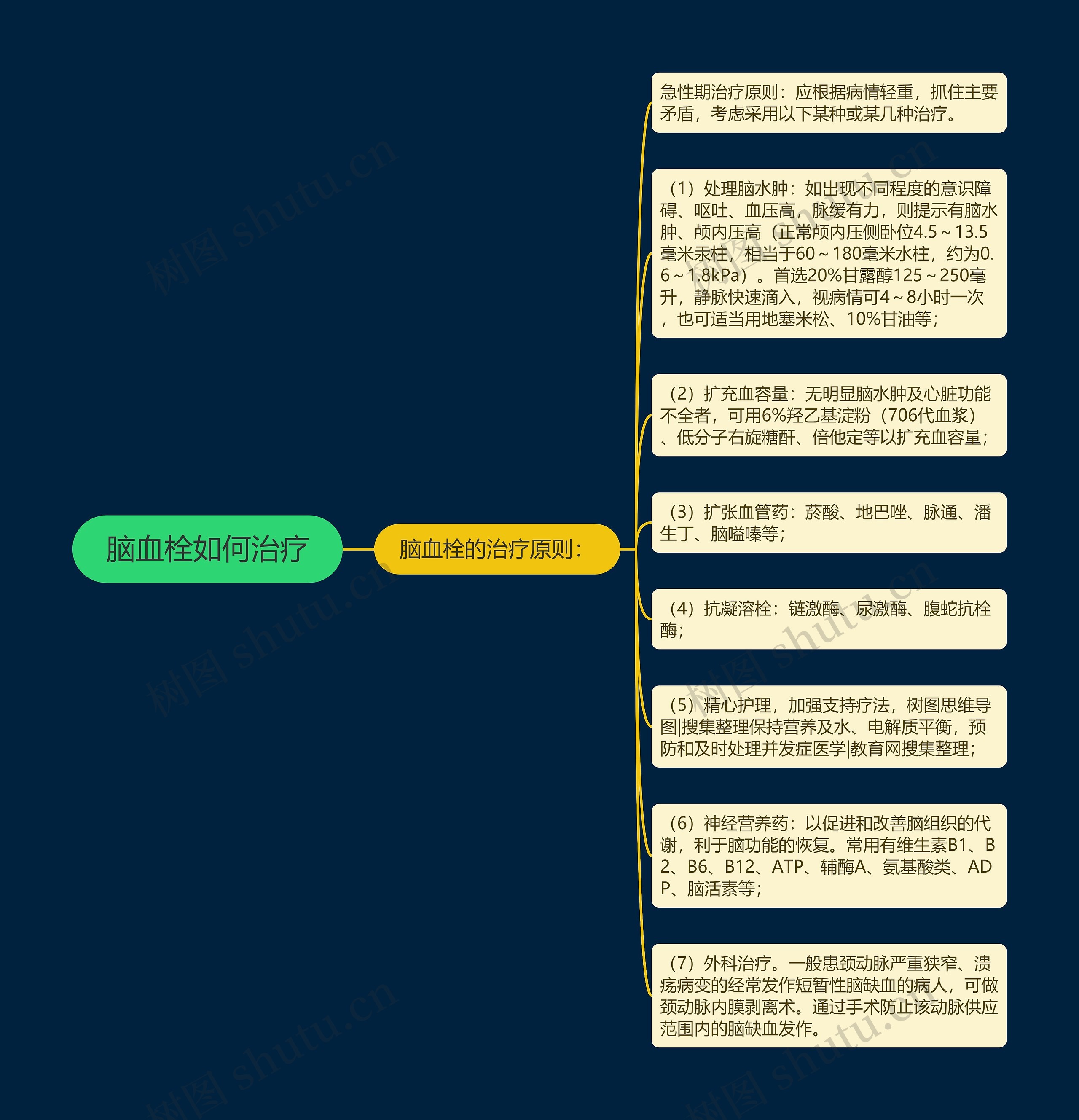 脑血栓如何治疗思维导图