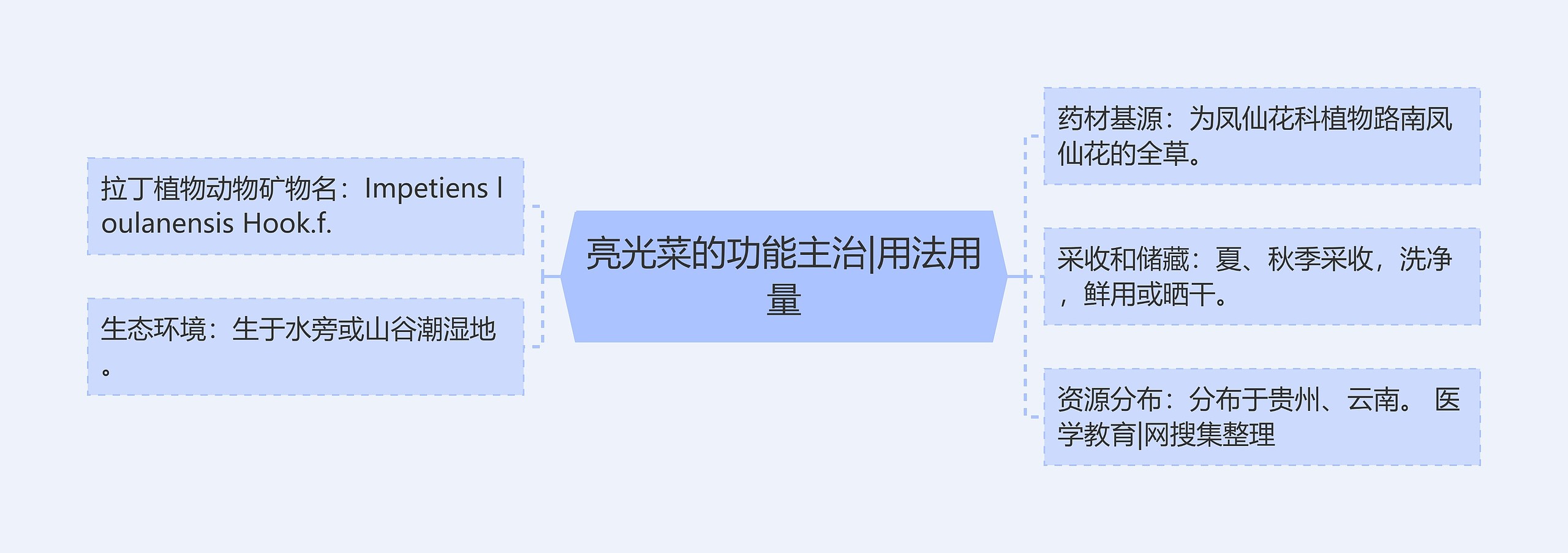 亮光菜的功能主治|用法用量思维导图