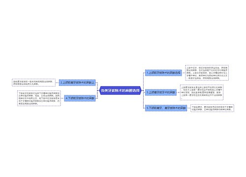 各类牙拔除术的麻醉选择