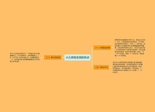 小儿骨骼发育的特点