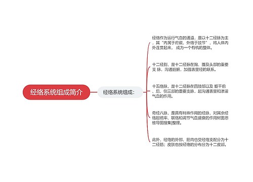 经络系统组成简介