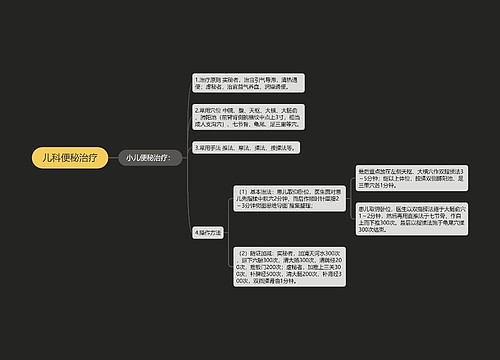 儿科便秘治疗