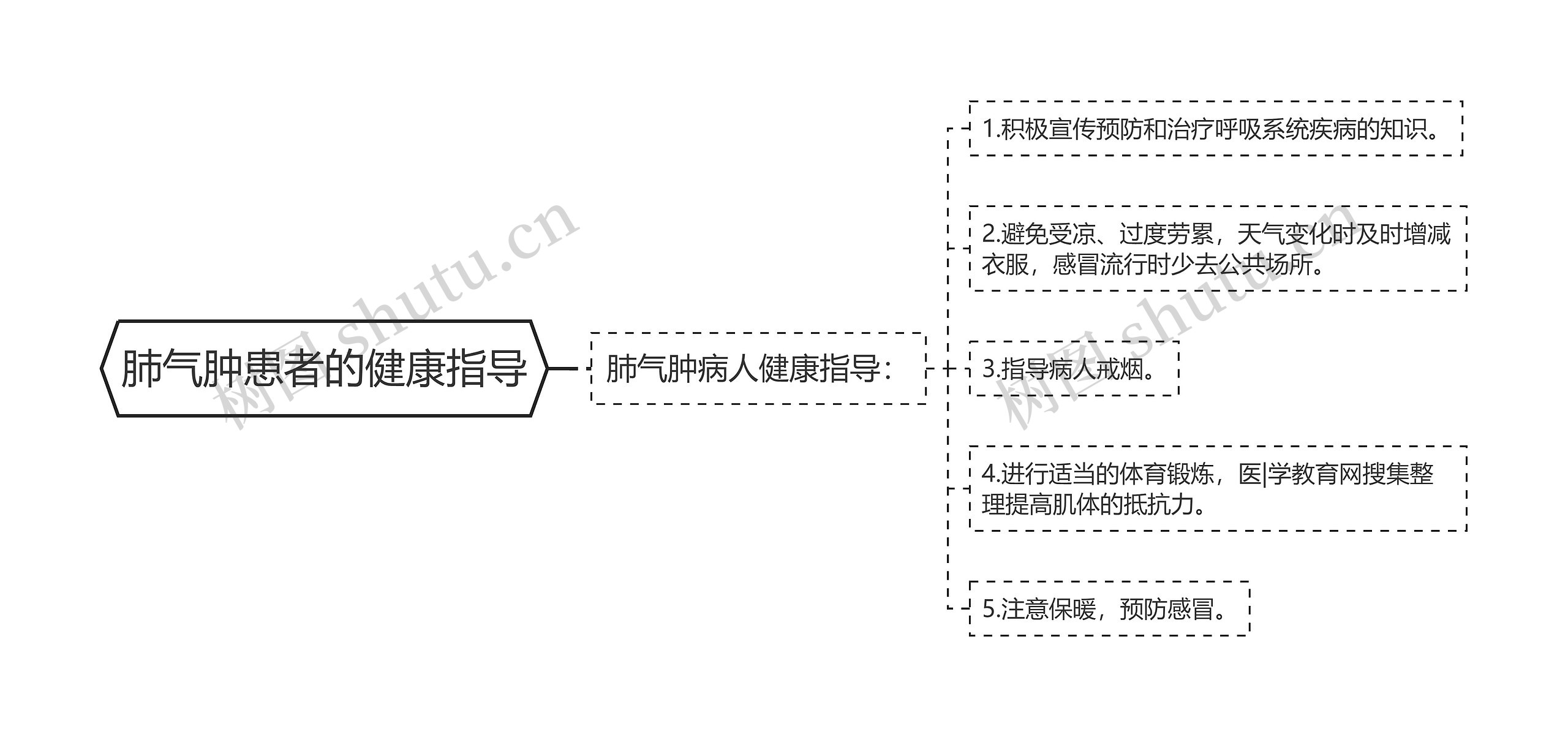 肺气肿患者的健康指导思维导图