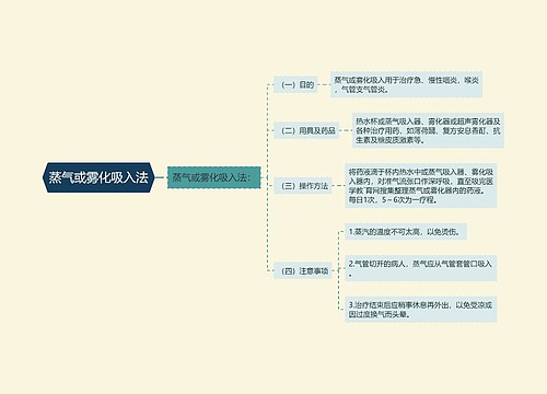 蒸气或雾化吸入法