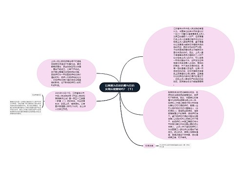 以离婚为目的的赠与目的实现后能撤销吗？（下）