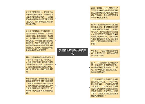 我国首台7T核磁共振仪开机