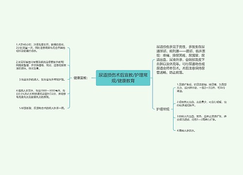 尿道损伤术后宣教/护理常规/健康教育