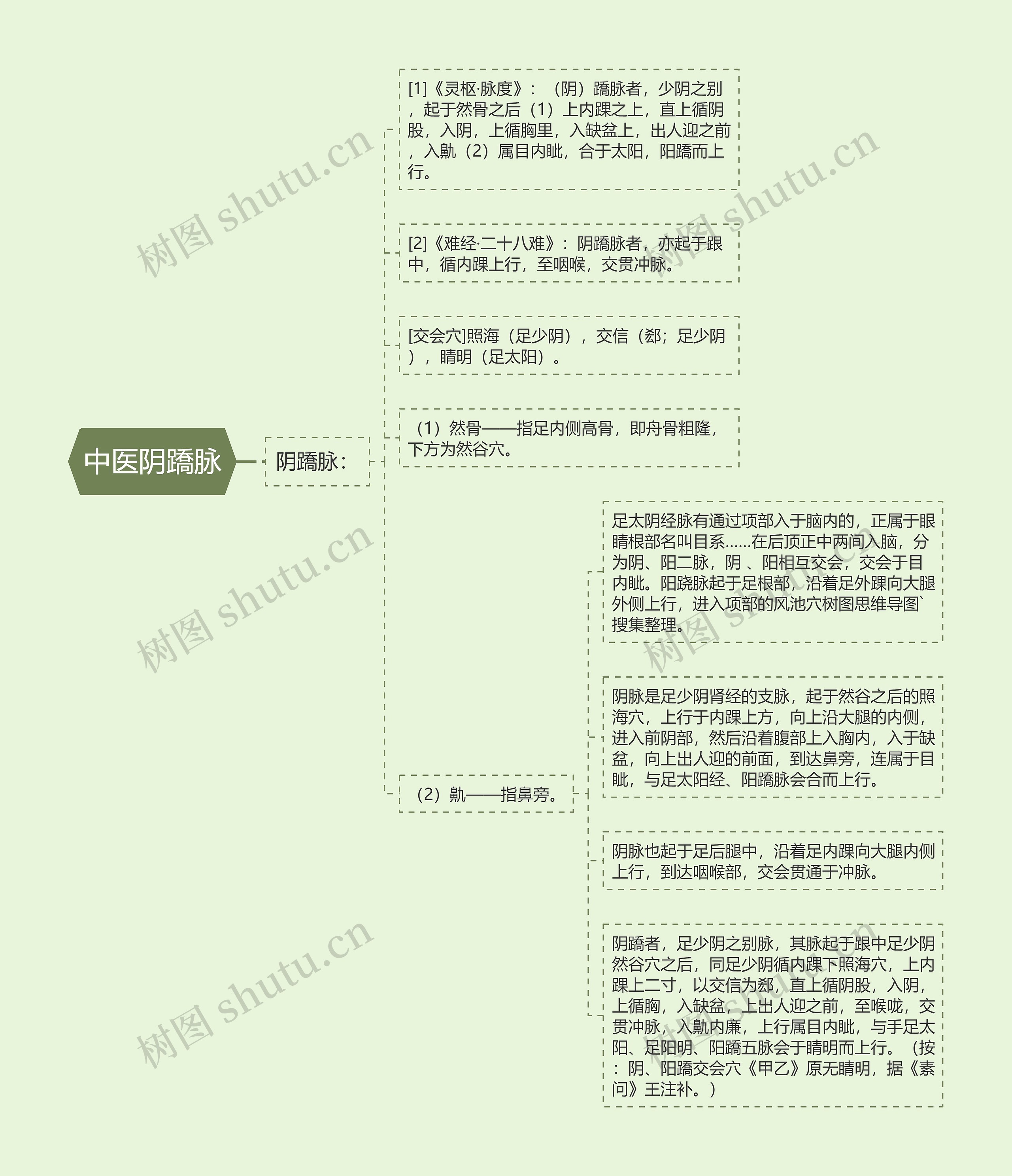 中医阴蹻脉思维导图