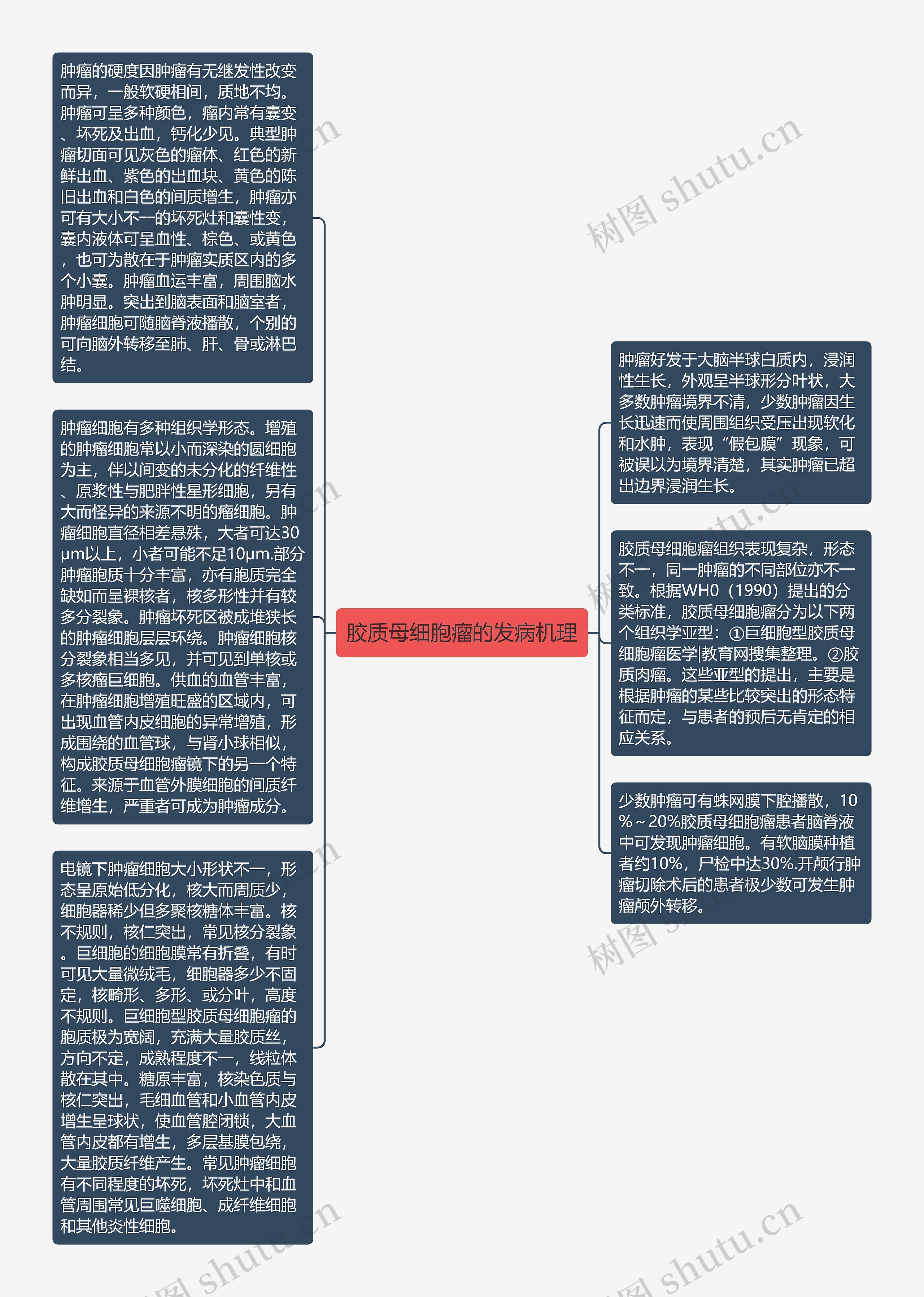 胶质母细胞瘤的发病机理思维导图